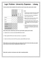 Vorschau - Arbeitsblätter - Logic Problem - University Expenses - Seite 3