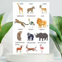 Vorschau - Mal- und Bastelvorlagen - Namensschilder Vorlagen Afrika Tiere Edition - Seite 3