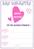 Vista previa - Hojas de trabajo - Hoja de Trabajo de San Valentín - Amor propio - Portada