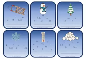 Vorschau - Aufgabenkarten - Schüttelwörter Winter #wintersaleauflmp - Seite 2