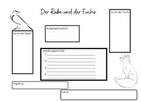 Vorschau - Arbeitsblätter - Der Rabe und der Fuchs - Seite 1