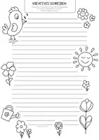 Vorschau - Arbeitsblätter - Frühling Kreatives schreiben 🌷🌸 - Frühlingshafte Kurzgeschichte - Seite 1