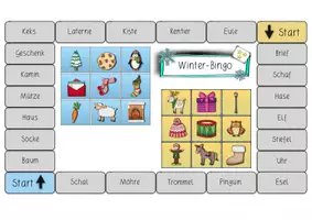 Vorschau - Spiele - Winter-Bingo | Wörter lesen | Klasse 1-2 | Lesespiel - Seite 2