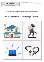 Vorschau - Arbeitsblätter - Reizwortgeschichte - passende Lernwörter (interaktiv) üben - Haus-Einbrecher-Alarmanlage-Polizei - Seite 2