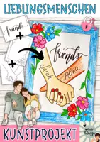 Vorschau - Mal- und Bastelvorlagen - Meine Lieblingsmenschen / Lettering-Kunstprojekt für Valentinstag - Deckblatt