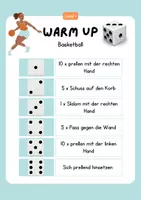 Vorschau - Stationenlernen - Warm Up Übungen / Einwärmen mit Würfel / Sport Basketball - Seite 1