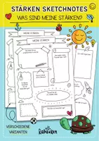 Vorschau - Arbeitsblätter - Meine Stärken in Sketchnotes 💪🏼😊- Was sind meine Stärken? | Positiv Mindset 🌱☀️ - Deckblatt