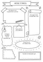 Vorschau - Arbeitsblätter - Meine Stärken in Sketchnotes 💪🏼😊- Was sind meine Stärken? | Positiv Mindset 🌱☀️ - Seite 1