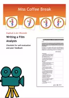 Vorschau - Arbeitsblätter - How to Analyze a Film / Writing a Film Analysis (Checklist / Feedback) - Deckblatt