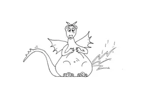 Vorschau - Mal- und Bastelvorlagen - Ausmalbilder Drachen und Dracheneier - Deckblatt