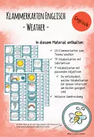 Vorschau - Stationenlernen - Klammerkarten Englisch - Weather - Deckblatt