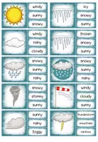 Vorschau - Stationenlernen - Klammerkarten Englisch - Weather - Seite 3