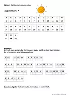 Vorschau - Arbeitsblätter - Geheimschrift Rätsel Sommer (2-fach differenziert) - Deckblatt