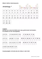 Vorschau - Arbeitsblätter - Geheimschrift Rätsel Frühling (2-fach differenziert) - Deckblatt