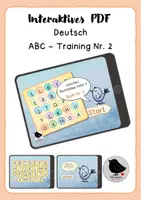 Vorschau - Arbeitsblätter - Interaktives PDF: ABC Training (Welcher Buchstabe fehlt Nr. 2) - Deckblatt