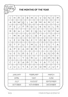 Vorschau - Arbeitsblätter - Months of the Year - Reading & Writing Activities - Seite 1