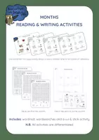 Vorschau - Arbeitsblätter - Months of the Year - Reading & Writing Activities - Deckblatt