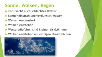 Vorschau - Präsentationen/Tafelbilder - Das Wetter - Wolken und Niederschlag (Präsentation und H5P) - Seite 1