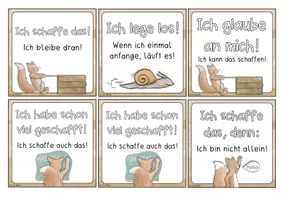 Vorschau - Bildkarten - Motivationskarten (Affirmation, Growth Mindset, LEG) - Seite 1