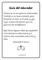 Vista previa - Hojas de trabajo - Mindfulness en San Valentín | Plan de Clases y Actividades de Amabilidad y Calma (Primaria) - página 1