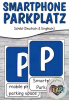 Vorschau - Poster - Smartphone Parkplatz - Schild (Deutsch & Englisch) - Deckblatt