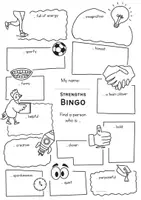 Vorschau - Arbeitsblätter - Strengths Bingo 🖍💪🏼 - Exchange about our Skills | Positiv Mindset 🌱☀️ - Seite 1
