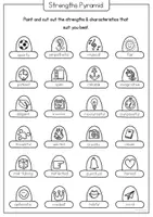 Vorschau - Arbeitsblätter - Strengths Pyramid 💪🏻💛 - Recognise & Sort Skills 🌱☀️ - Seite 1