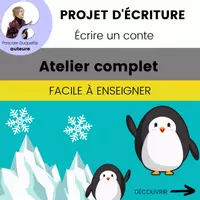 Aperçu - Préparation de séance / Séance complète - Atelier Écriture Conte Polaire Récit en 5 Temps - Page de couverture
