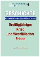 Vorschau - Anderer Materialtyp - GESCHICHTSUNTERRICHT: Dreißigjähriger Krieg und Westfälischer Frieden - Deckblatt