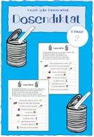 Vorschau - Arbeitsblätter - Dosendiktat in Einzel- oder Partnerarbeit - Deckblatt