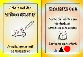 Vorschau - Stationenlernen - Wörterklinik - Aufgaben zu Lernwörtern für jeden Tag - Seite 1
