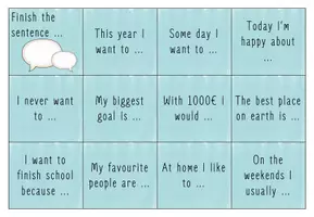 Vorschau - Aufgabenkarten - Finish the sentence - Warm up activity (Klasse 7 - 10) - Seite 2