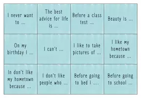 Vorschau - Aufgabenkarten - Finish the sentence - Warm up activity (Klasse 7 - 10) - Seite 3
