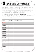 Vorschau - Stationenlernen - Konjunktiv & indirekte Rede - Digitale Lerntheke Stationsarbeit - Deckblatt