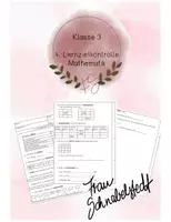 Vorschau - Test - Lernzielkontrolle Zahlenraum bis 1000 - Deckblatt