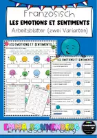 Vorschau - Arbeitsblätter - Emotions et Sentiments - Arbeitsblätter - Deckblatt