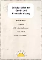 Vorschau - Stundenentwürfe - Schatzsuche/Escape Game Groß- und Kleinschreibung - Deckblatt