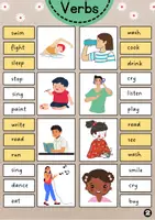 Vorschau - Fördermaterial/Inklusion - Verbs Klammerkarten | Verben | Vocabulary | Action Words | Clip Cards - Seite 2