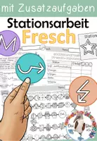 Vorschau - Arbeitsblätter - Fresch - Stationsarbeit / Lerntheke zu den Rechtschreibstrategien - Deckblatt