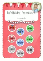 Vorschau - Präsentationen/Tafelbilder - Français: Tafelbilder / Plakate (les possessifs) Unité 5 - Deckblatt