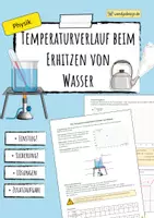 Vorschau - Arbeitsblätter - Temperaturverlauf beim Erhitzen von Wasser (Versuch) - Deckblatt
