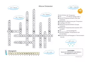Vorschau - Arbeitsblätter - TEMPERATUR & Thermometer - Kreuzworträtsel - Seite 2