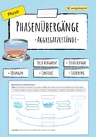 Vorschau - Arbeitsblätter - Aggregatzustände - Temperatur - Phasenübergänge - Deckblatt