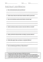 Vorschau - Arbeitsblätter - AB mit Fragen zum Thema "Märchen" + Lösungsblatt + Infografik - Deckblatt