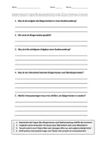 Vorschau - Arbeitsblätter - AB mit Fragen zum Thema "Bürgermeister" + Lösungsblatt + Infografik - Deckblatt