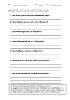 Vorschau - Arbeitsblätter - AB mit Fragen zum Thema "Mittelmeer" + Lösungsblatt + Infografik - Deckblatt