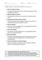 Vorschau - Arbeitsblätter - AB mit Fragen zum Thema "Auge" + Lösungsblatt + Mindmap + Infografik - Seite 2