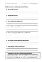 Vorschau - Arbeitsblätter - AB mit Fragen zum Thema "Germanen" + Lösungsblatt + Infografik - Deckblatt