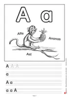 Vorschau - Arbeitsblätter - Witzige ABC-Schreibübungen | Deutsch Grundschule + Vorschule Klasse 1-2 | Schreiben lernen, Buchstaben, ABC, Alphabet, Umlaute, Wandfries, Erstleser, Kopiervorlagen, Poster - Seite 2