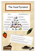 Vorschau - Arbeitsblätter - The food pyramid - Deckblatt